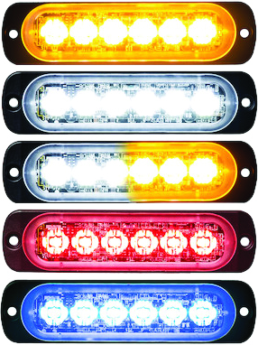 Light,strobe,4-3/8in,6-Led,amber