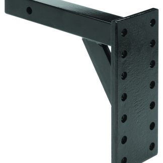 Pintle Hook Receiver Mount, 2 Sq. Solid Shank, Deep Drop, 11-3/8 Length X 12-1/2 Drop, 8,000 Lbs. (gtw), 800 Lbs. (tw), Black