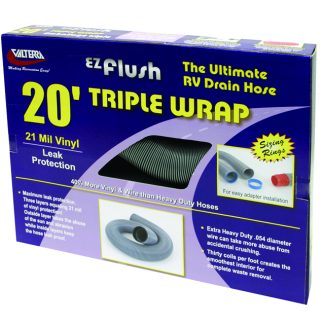 EZ Flush Triple Wrap Drain Hose, 20', Silver, Boxed