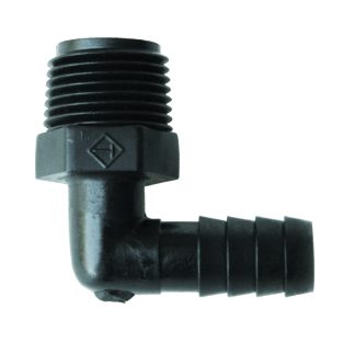 Elbow Male Adapter, 90u00b0 3/8 MPT X 3/8 Barb