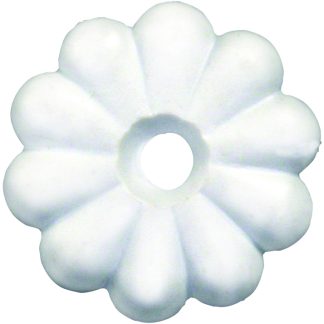 White Plastic Rosettes, 14/Pkg.