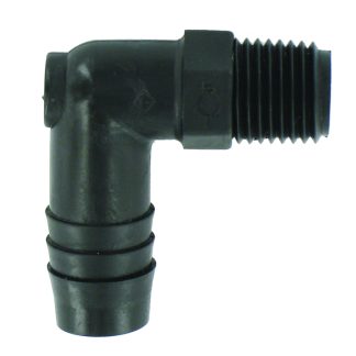Elbow Male Adapter, 90u00b0 1/4 MPT X 1/2 Barb