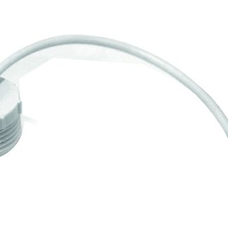 Hose Plug, 3/4 Male Thread, With Strap, Off White, Bulk