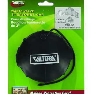 Waste Valve Cap, 3 Bayonet, Black, Carded