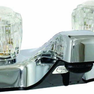 Lavatory Faucet, 4, 2 Knob, Plastic, Chrome, Box