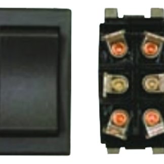 Heavy-Duty Momentary On/Off Switch - Black, 6 Lead, Carded
