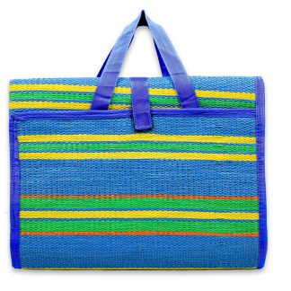 Handy Mat W/ Strap, Blue/green Stripes, 72 X 108