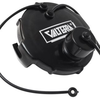 Waste Valve Cap, 3, 3/4 Ght With Cap, Black, Bulk