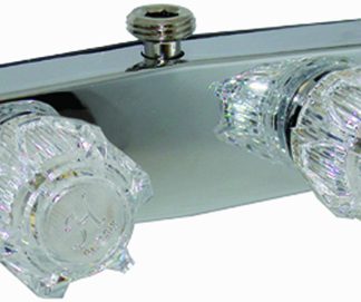 Shower Valve W/ Vac Brkr, 4, 2 Knob, Plastic, Chrome, Box