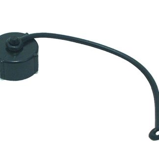 Hose Cap, 3/4, With Strap, Black, Bulk
