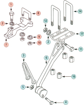 Replacement Part, Dual Cam Sway Control #26000 & #26001 (left-Hand Cam Arm & Hardware)