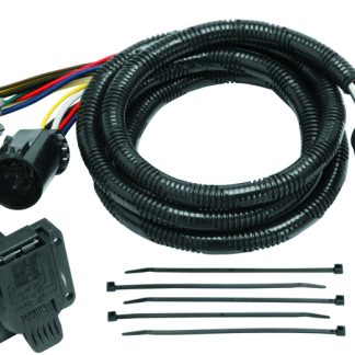 Fifth Wheel Adapter Harness, 7-Way Flat Pin U.s. Car Connector Assembly 7 Ft., Dodge