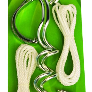 Happy Hooks With Cord And Spiral Stakes, Carded
