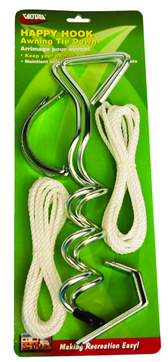 Happy Hooks With Cord And Spiral Stakes, Carded