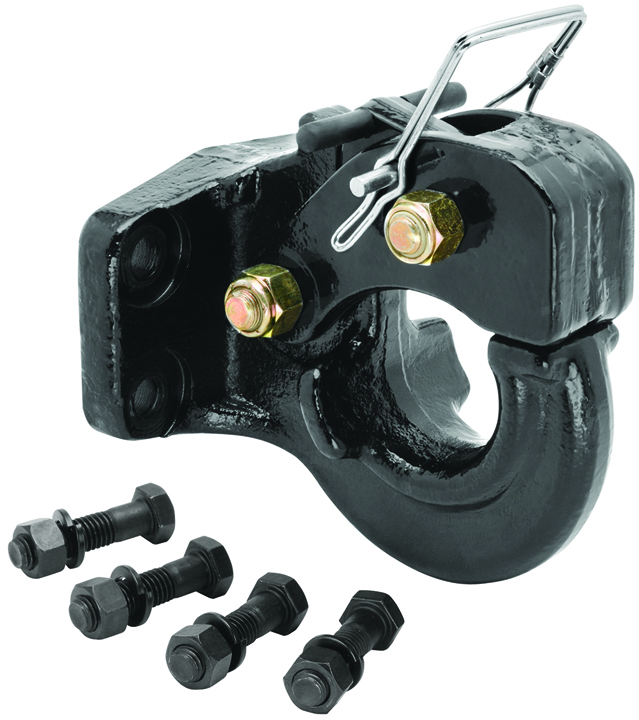 5 Ton Regular Pintle Hook (inc. Grade 8 Hardware) Rating 10,000 Lbs. (gtw), 2,000 Lbs. (vl), Black
