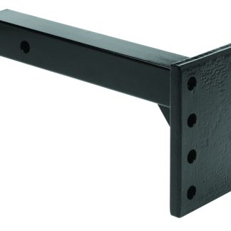 Pintle Hook Receiver Mount, 2" Sq. Solid Shank, 11-3/8" Length, 12,000 Lbs. (gtw), 1,200 Lbs. (tw), Black