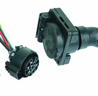 90 Degree Fifth Wheel Adapter Harness, 7-Way Flat Pin Connector Assembly 9 Ft., Dodge, Ford, Gm, Ram & Toyota