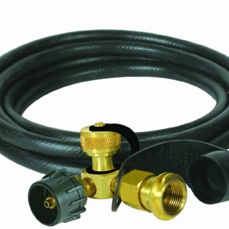 Brass 90 Tee W/ 3ports, W/ 12'ext.hose, Clamshell