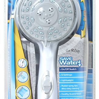 Shower Head Kit-White W/ On/off Includes Hose, Head, Mount & Hardware