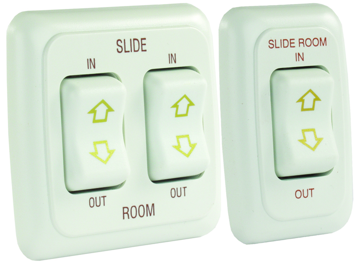 Single Slide-Out Switch Assembly W/Bezel, White