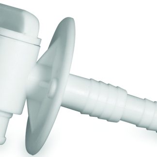 Drain Valve 3/8 Or 1/2 Barb W/ Flange, (skpk) Llc