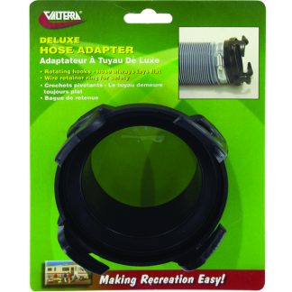 Hose Adapter, 3 Straight Rotating, Black, Carded