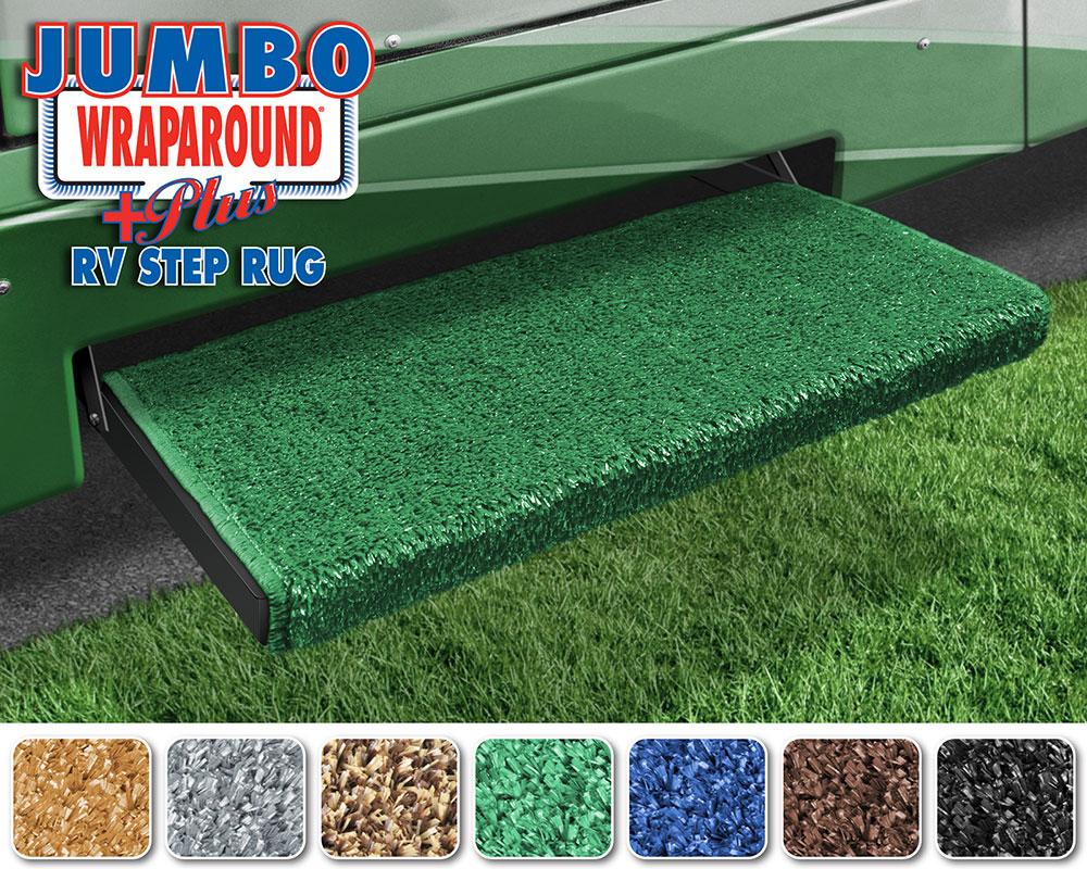 Jumbo Wraparound+plus RV Step Rug (23 Wide) - Green