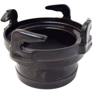 Hose Adapter, 3 Straight Rotating, Black, Bulk