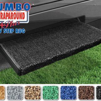 Jumbo Wraparound+Plus RV Step Rug (23 Wide) - Black