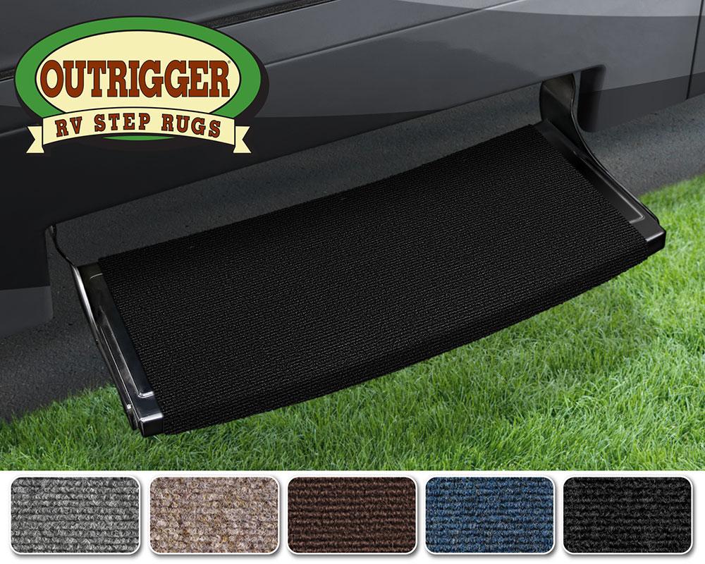 Outrigger Radius Xt RV Step Rug (22u201d Wide) Black Onyx