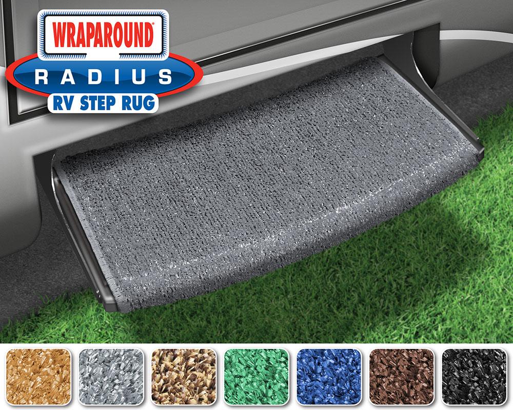 Wraparound Radius RV Step Rug (22 Wide) - Stone Gray