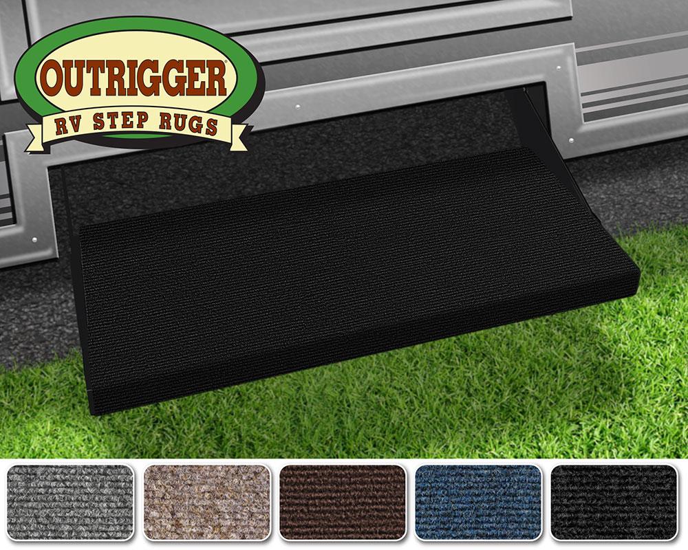 Outrigger RV Step Rug (23 Wide) - Black Onyx