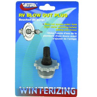 Blow Out Plug, Plastic With Valve, Carded