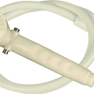 Shower Head Kit, Trickle Shut-Off, 60 Hose, Biscuit, Bagged