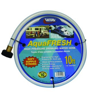 Drinking Water Hose, 1/2 X 10', White With Hang Card