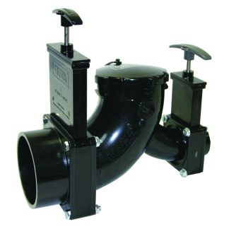 Ell Double Rotating Valve, 3 Hub X 1-1/2 Spigot X 3 Bayonet Cap