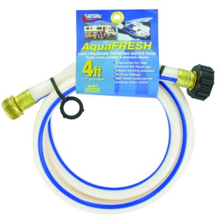 Drinking Water Utility Hose, 1/2 X 4', White  With Hang Card