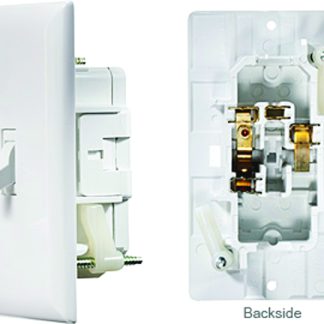 self Contained White Wall Switch W/cover-Plate