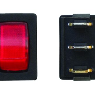 12-Volt Mini-Illuminated On-Off Switch - Black/Red, Carded