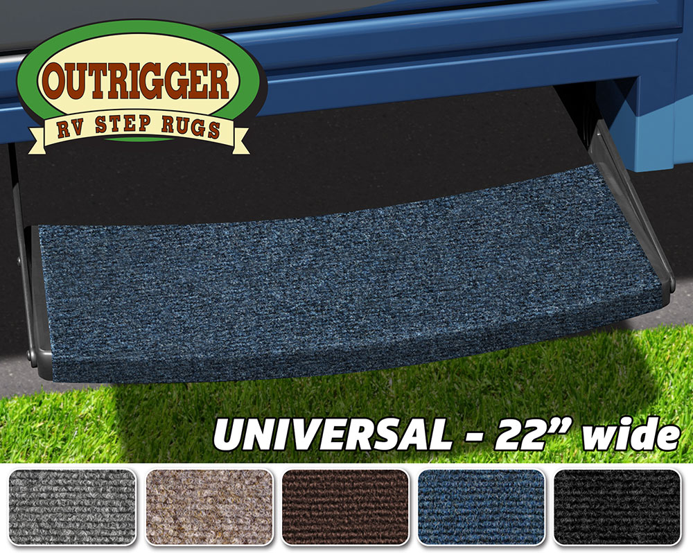 Outrigger Universal RV Step Rug (22 wide) - Atlantic Blue