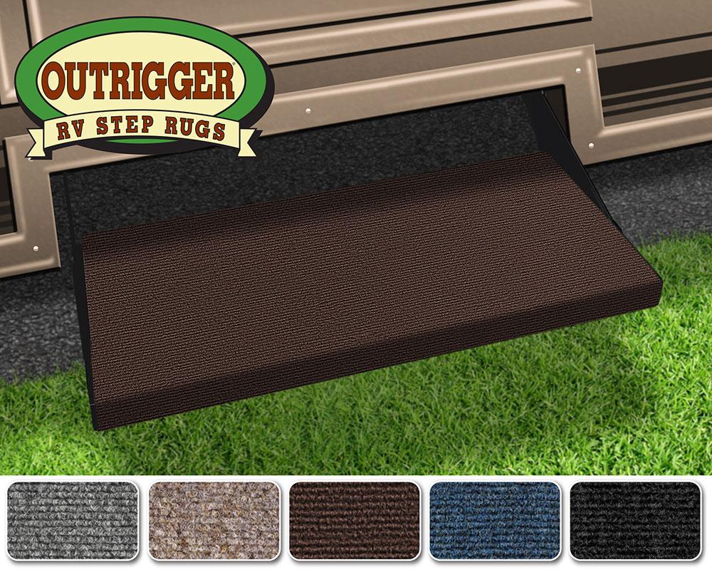 Outrigger RV Step Rug (23 Wide) - Chocolate Brown
