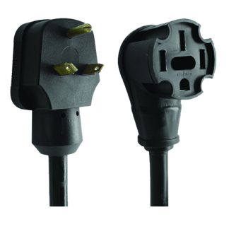 30-AMP To 50-AMP Adapter, 18 10/3 STW - Black