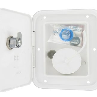 Universal Gravity Inlet Hatch, White, Carded