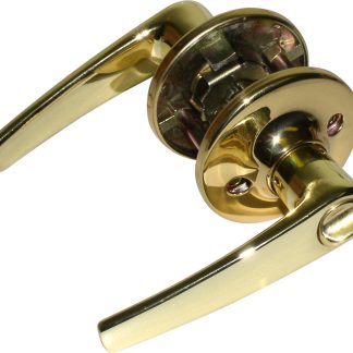 Lever-Lever Privacy Entrance Lock May Be Used As 2-3/8 Or 2-3/4 Backset, Includes Both Standard & Drive In Latches. Brass