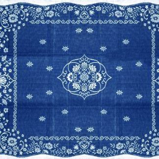 Outdoor Mat - 9' X 12' Oriental, Blue/white