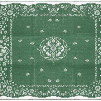 Outdoor Mat - 9' X 12' Oriental, Green/white