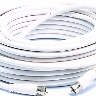 Coaxial Cable, Rg-6u, F Type Fittings, 50 Ft.