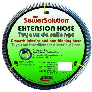 Sewersolutionu00ae Extension Hose, 25', Carded