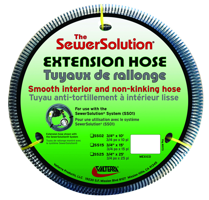 Sewersolutionu00ae Extension Hose, 25', Carded