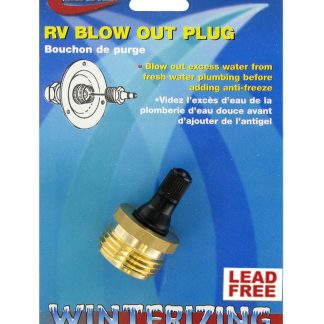 Blow Out Plug, Brass With Valve, Lf, Carded